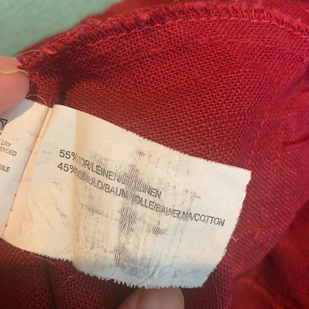Maroon linen/cotton jacket - Picture 6 of 7